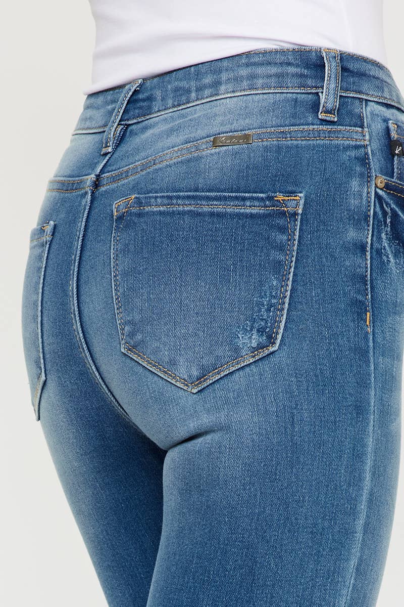 HIGH RISE FARY HEM ANKLE SKINNY