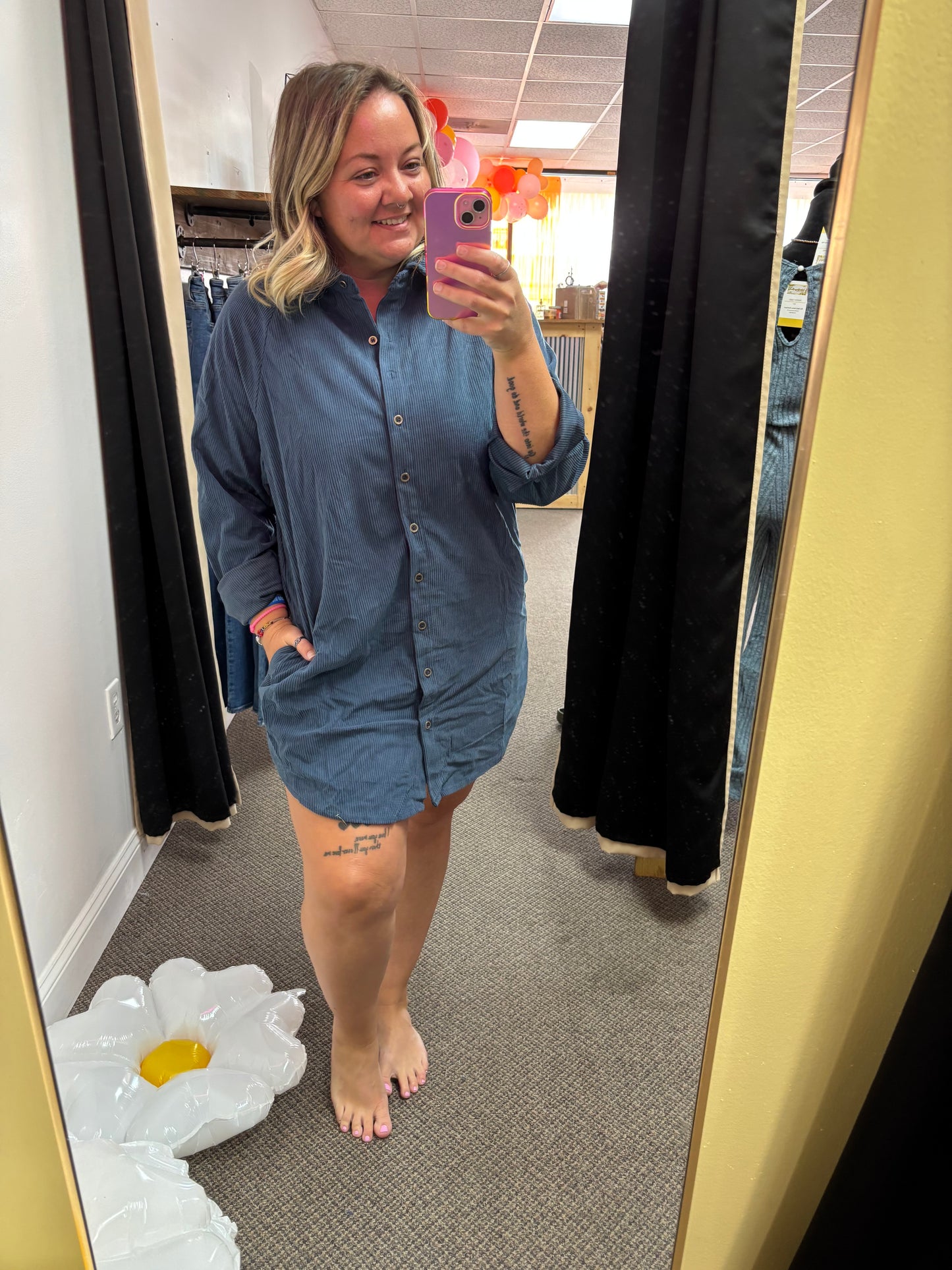 Corduroy Shirt Dress