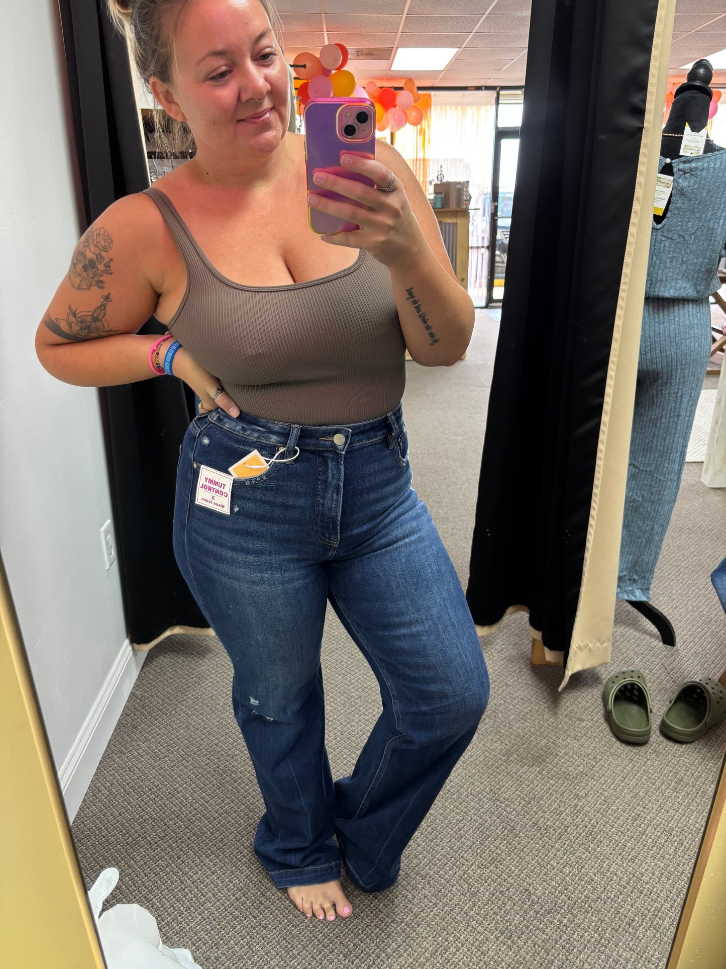 Wide Leg {Tummy Control} Jeans