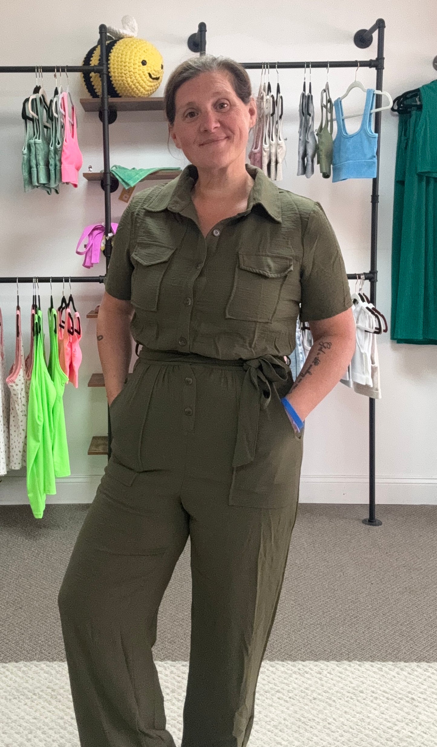 Dark Green Jumpsuit