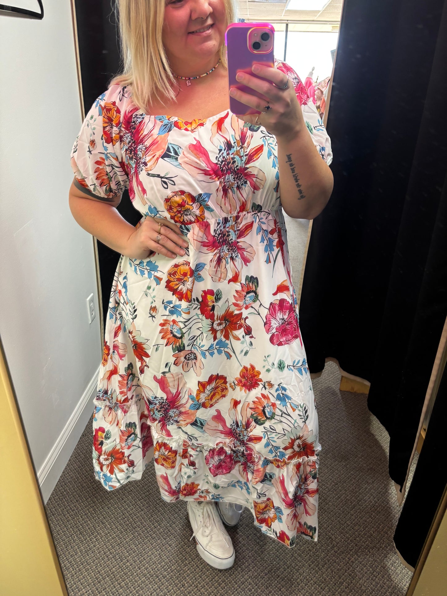 Spring Floral Dress {curvy}