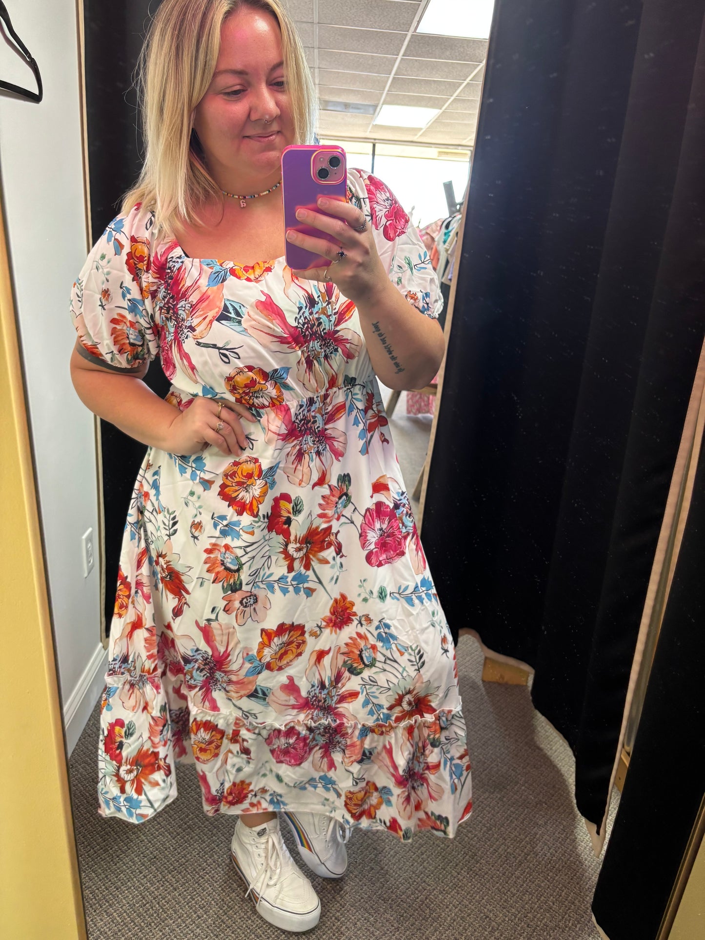 Spring Floral Dress {curvy}