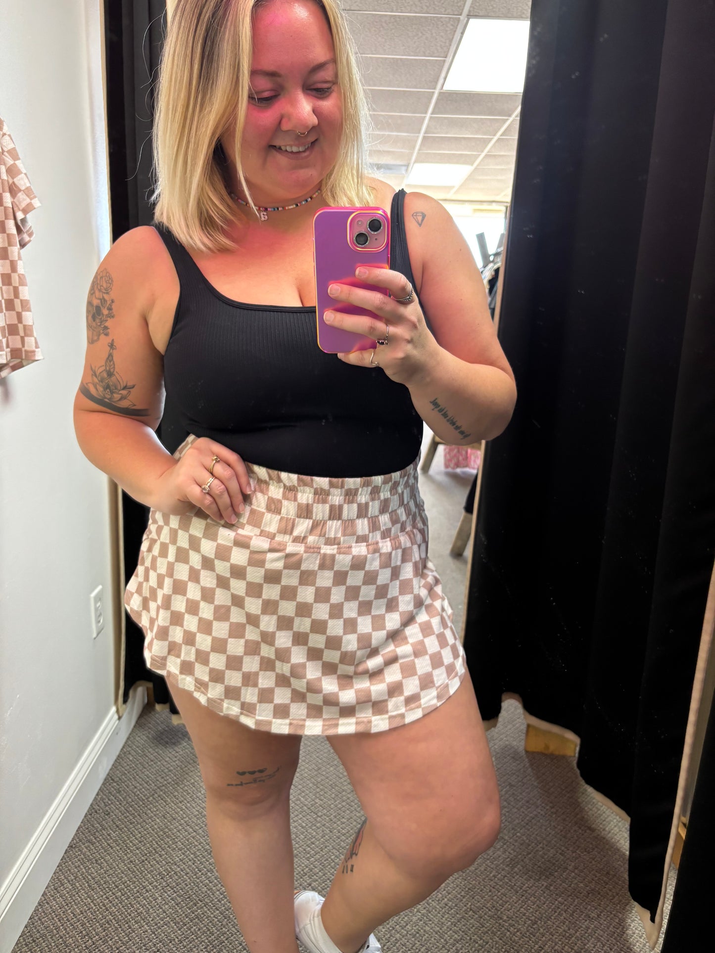 Khaki Checkered Set