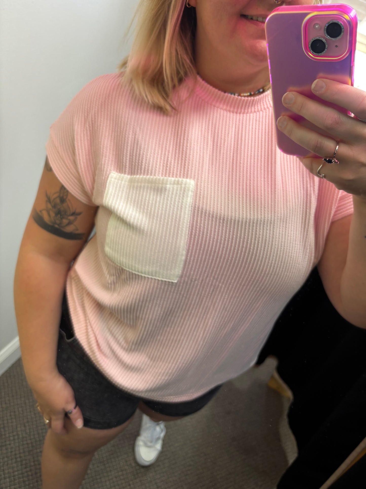 Pink Pocket T