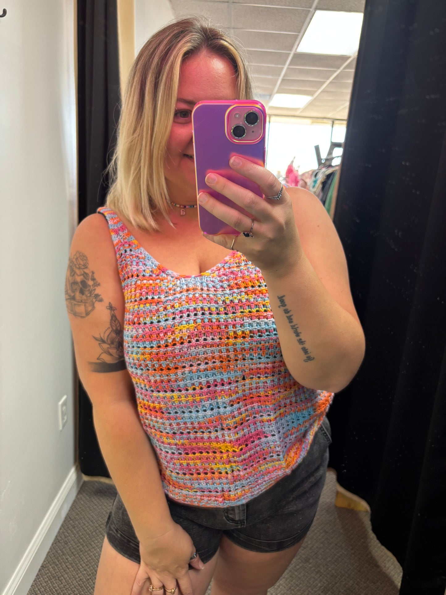 Multi Color Knit Tank