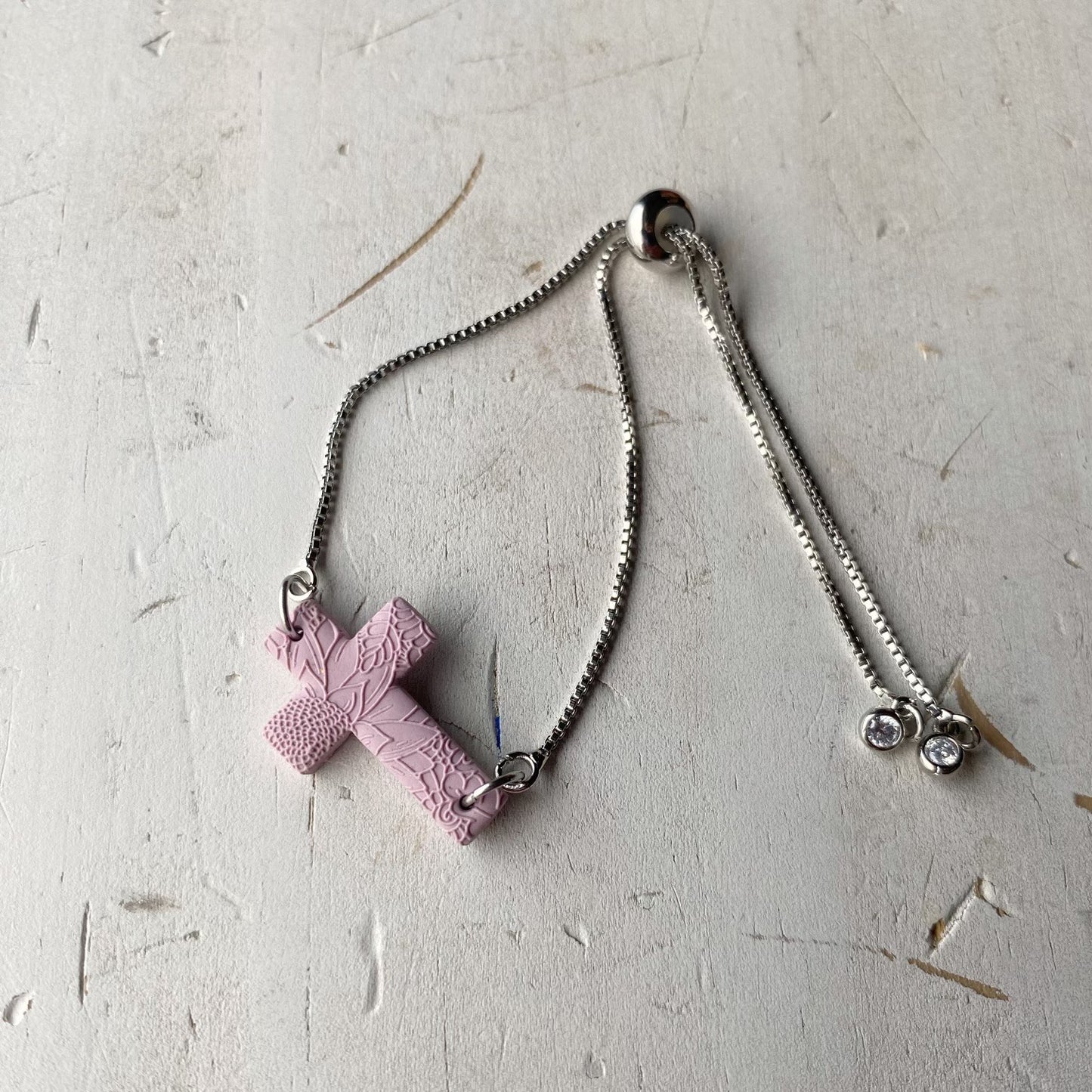 Purple Cross Bracelet