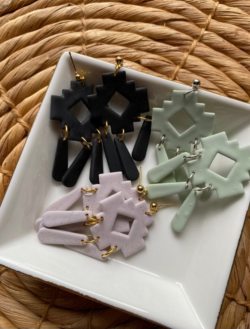 Mint Aztec Dangles