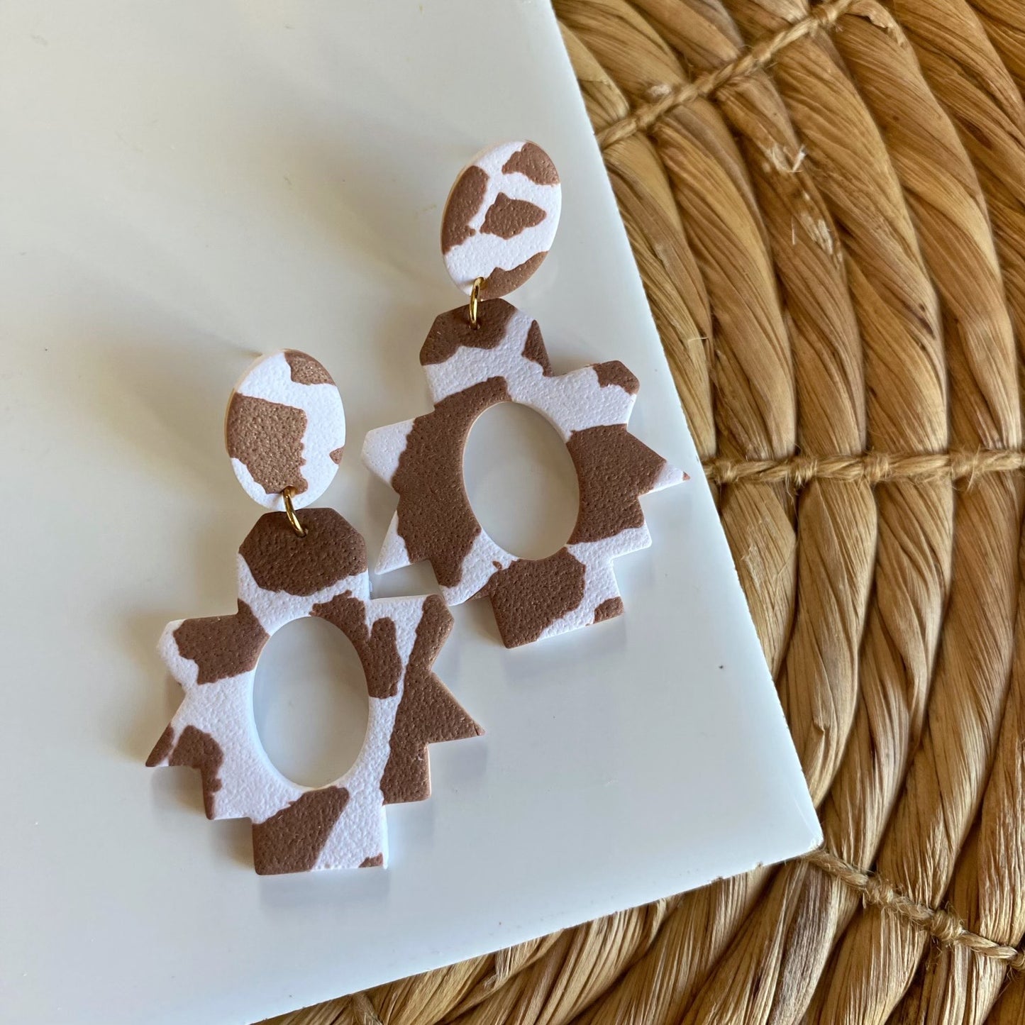 B Cowprint Dangles
