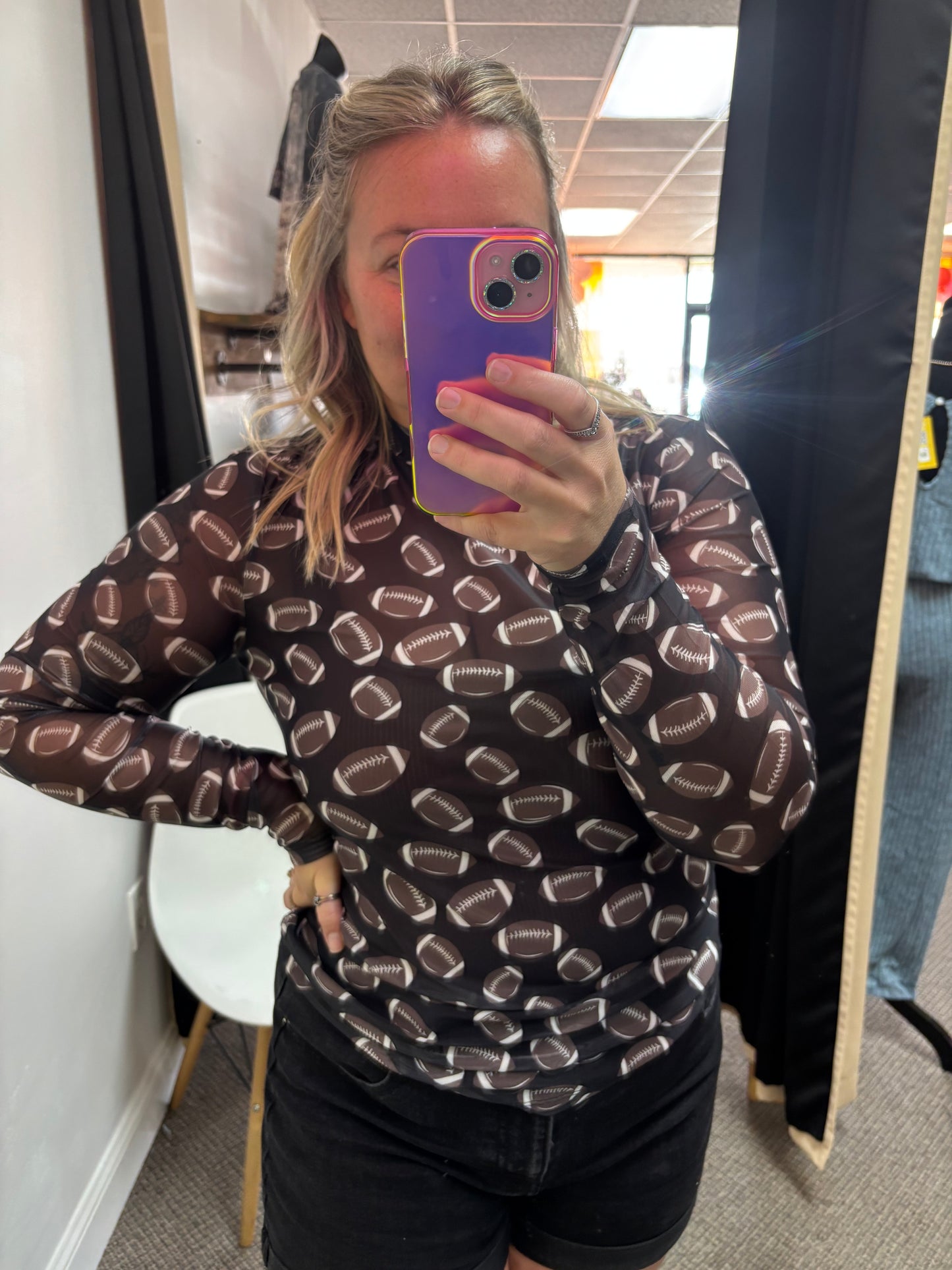 Sheer Football Top