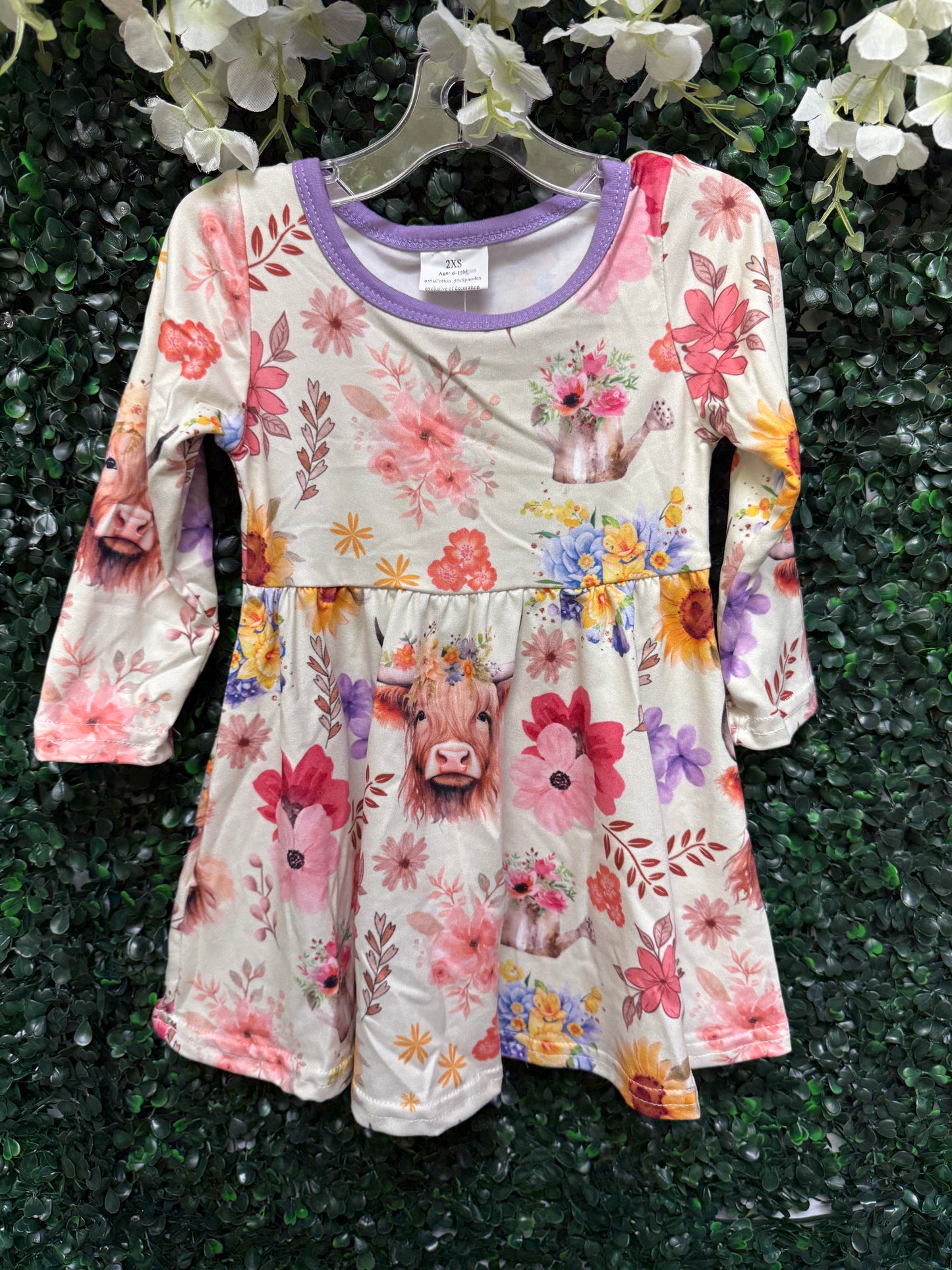Girls Cow Dress