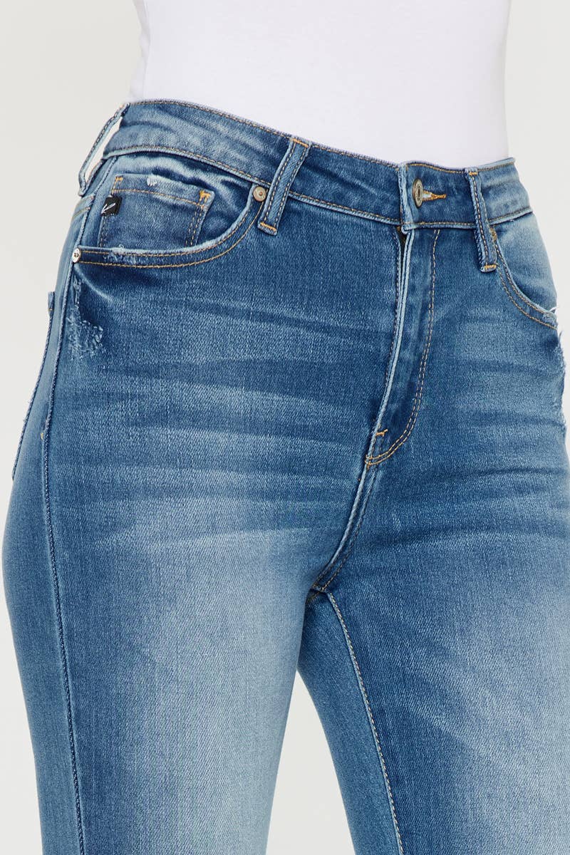HIGH RISE FARY HEM ANKLE SKINNY