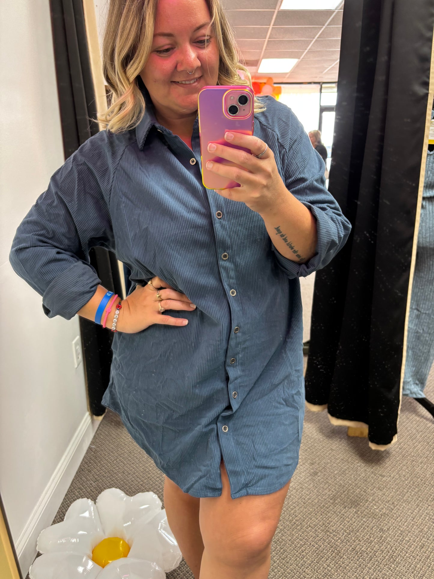 Corduroy Shirt Dress