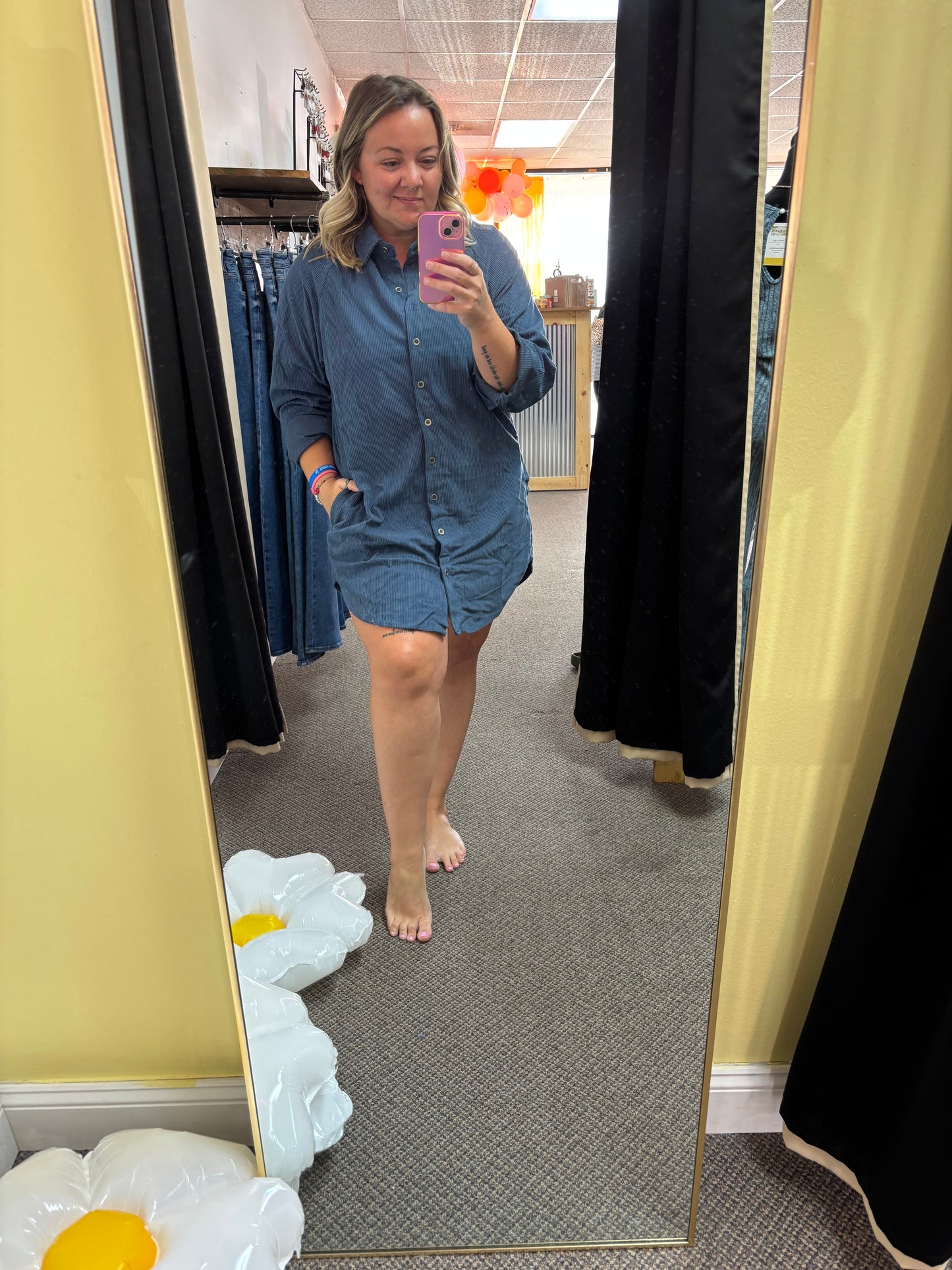 Corduroy Shirt Dress