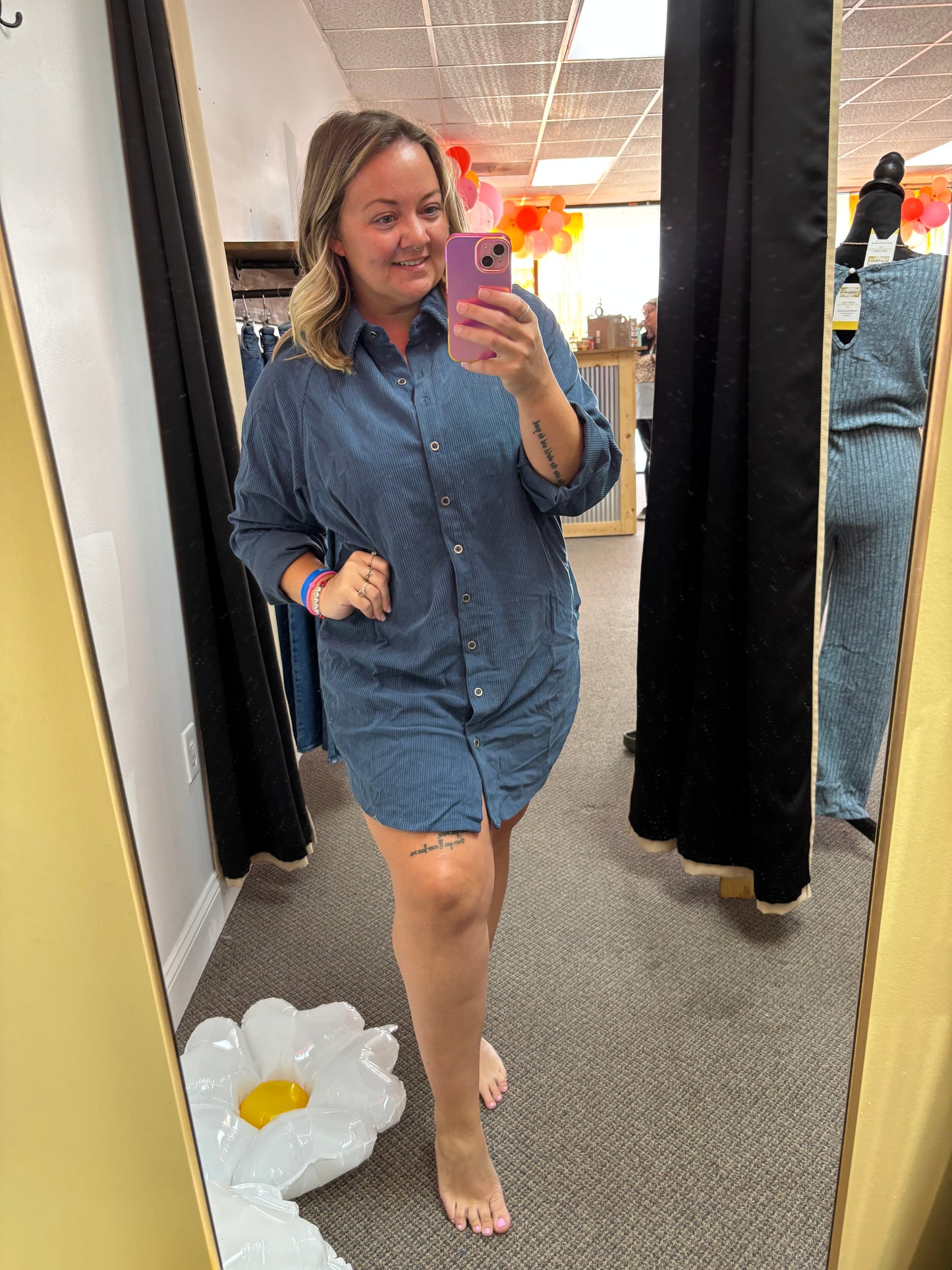 Corduroy Shirt Dress