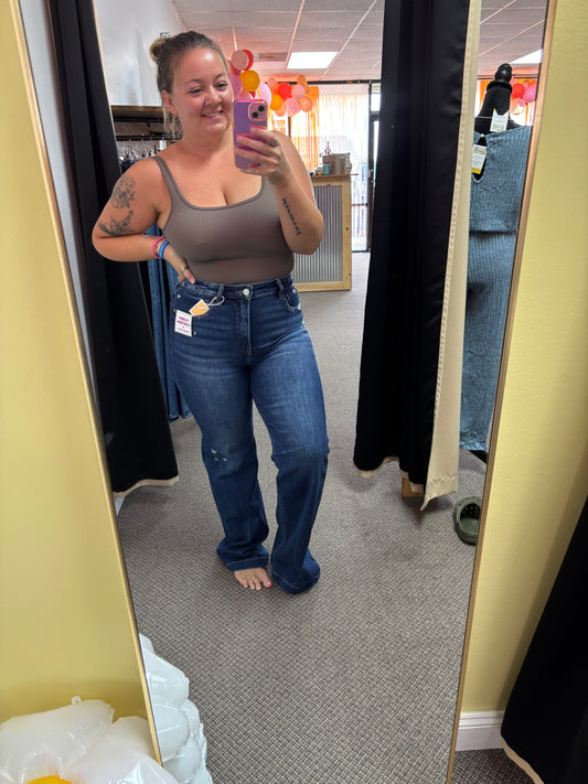 Wide Leg {Tummy Control} Jeans
