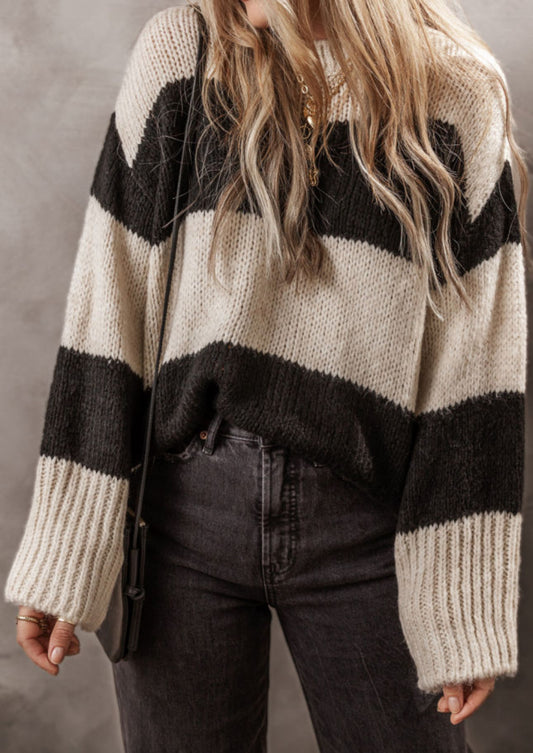 Jet Stream Colorblock Loose Pullover