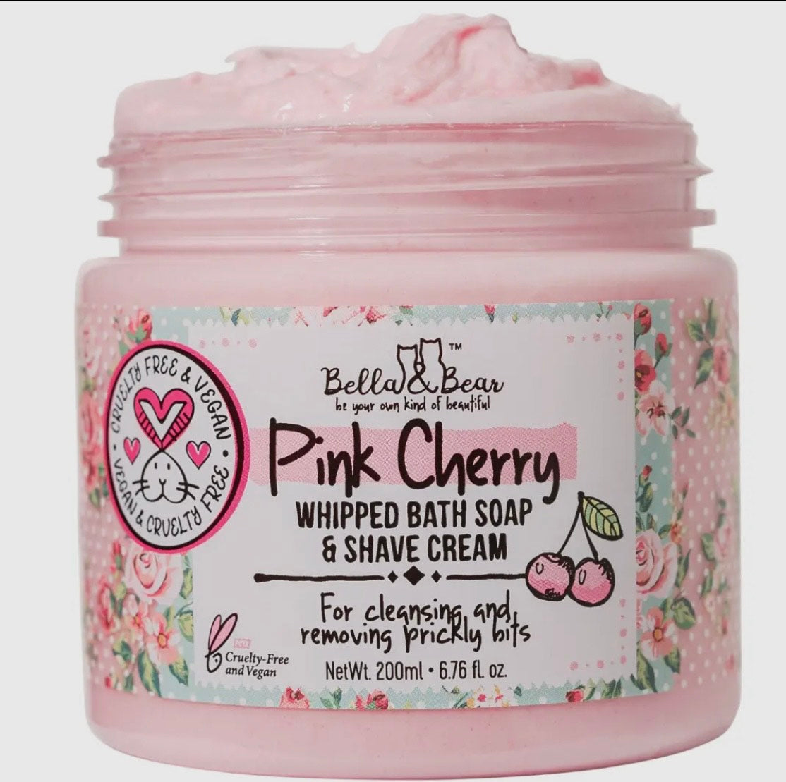 Pink Cherry Whipped Bath Soap and Shave Cream