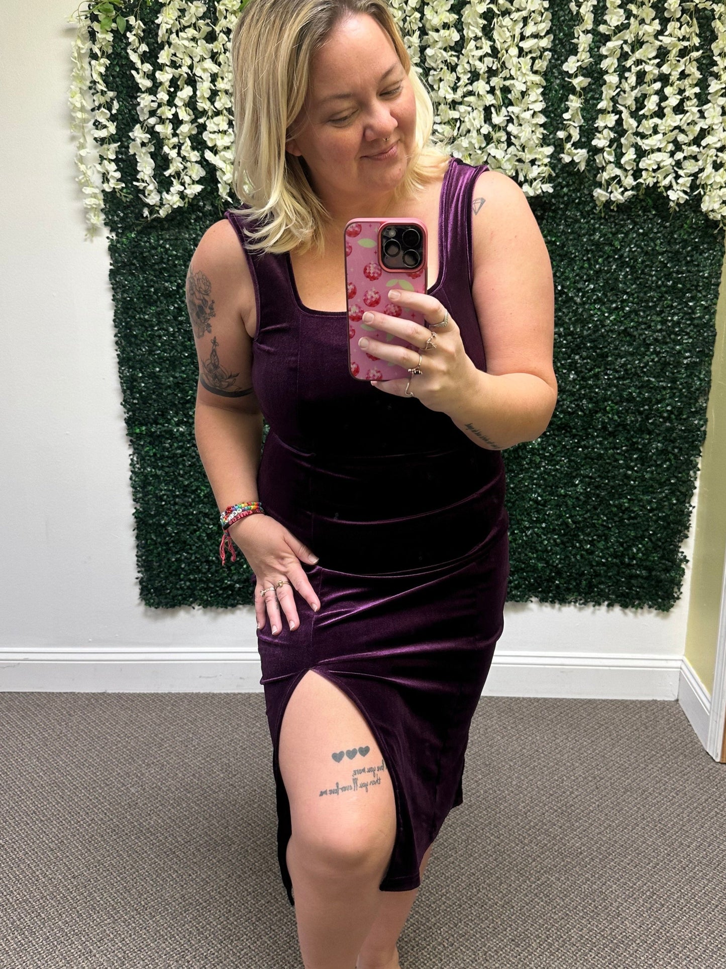 Purple Velvet Dress