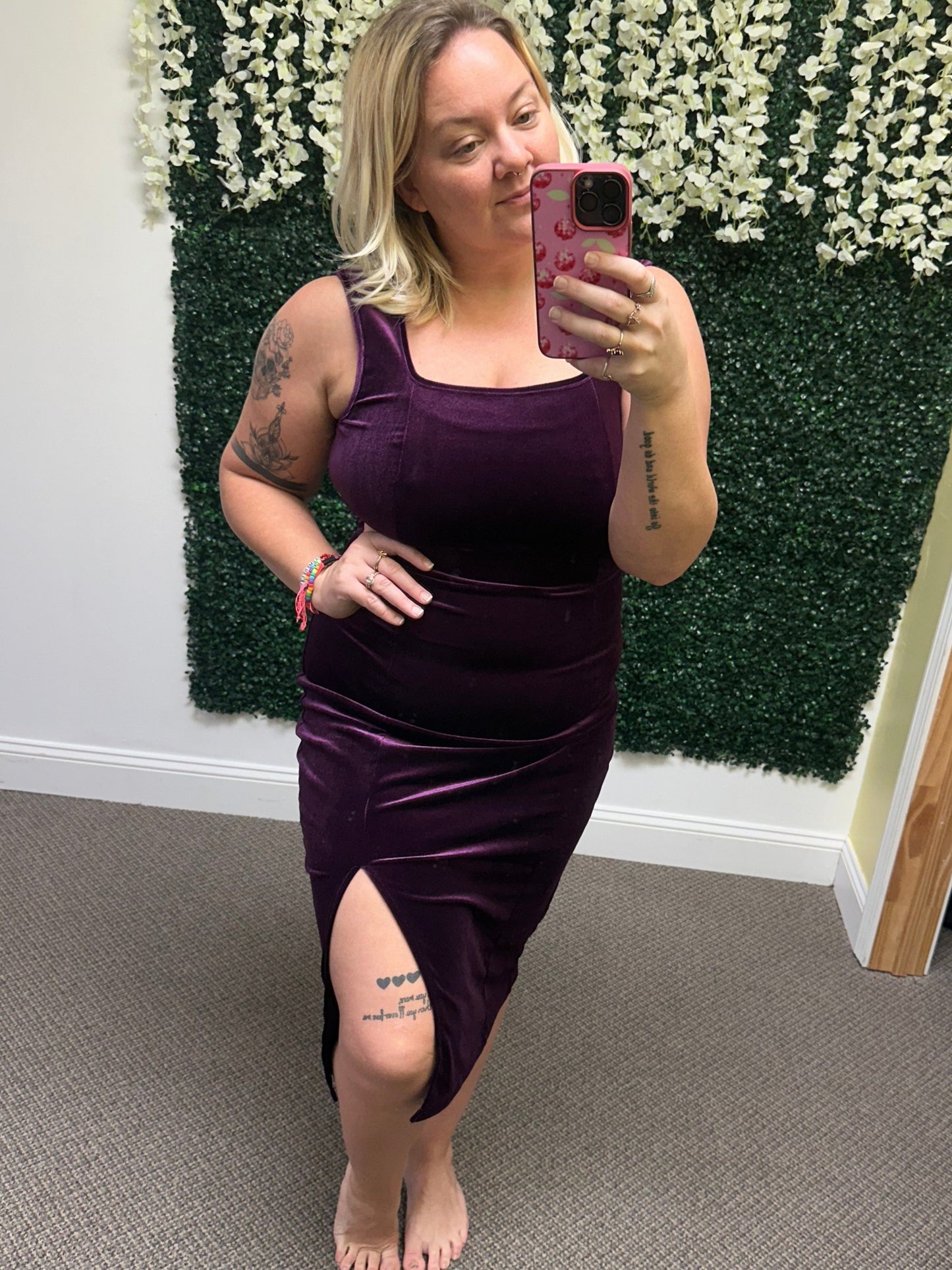 Purple Velvet Dress