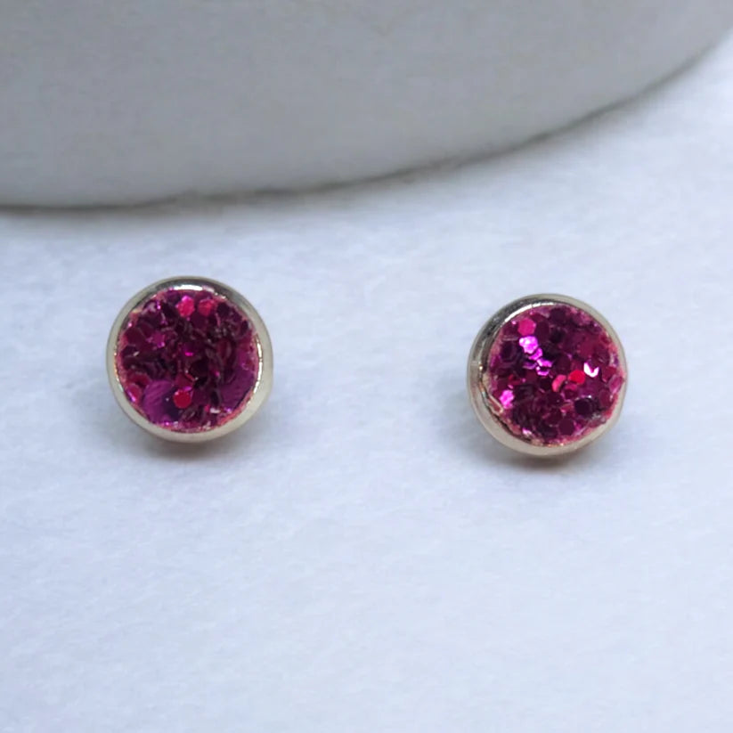 Fuchsia Pink Studs